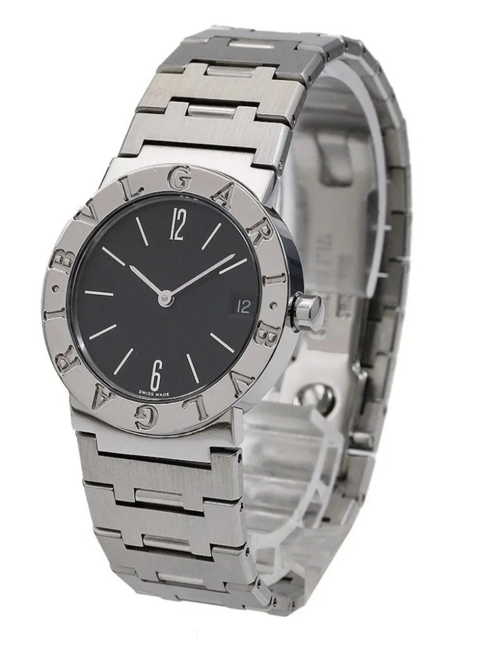 BVLGARI BVLGARIBVLGARI BB30SS Date black Dial Quartz Boy's Watch_948825